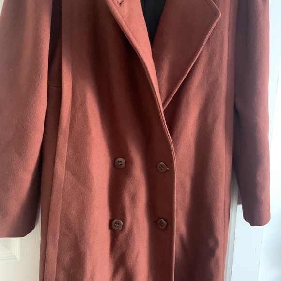 Vintage Diane Charles Brown Wool Full Length Winter Coat - Picture 15 of 16